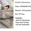 Baby Plush Blankets Stroller Comforter Winter Newborn Bed Sheet Grey Elephants Kid Boy Girl Swaddle Wrap Cobertor Infantil Quilt