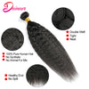 Kinky Straight Human Hair 3 Bundles With Closure Yaki Straight Hair Bundles With 4x4 Closure Human Hair Bundles With Closure