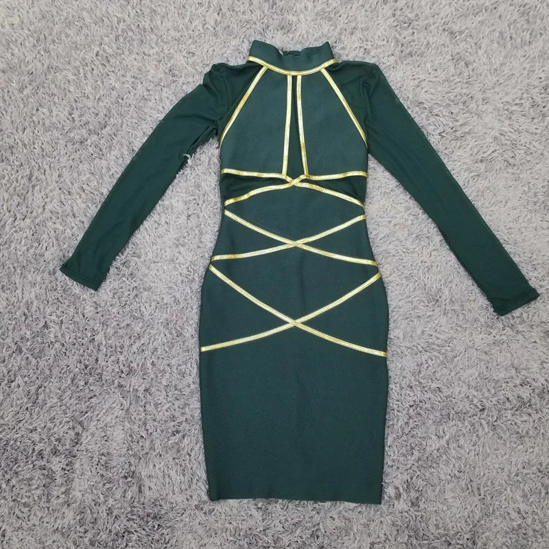 NOVANCE B2658 Dark Green Modern Fashion Woman Clothing Latest Women Clothing Girls' Party Casual Dresses Women Ladies