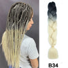 24'' 100G Synthetic Jumbo Braiding Hair Ombre Rainbow Hair Extensions Festival Jumbo Crochet Hair Weaving Box Braids Hairpieces
