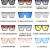 15 colors Flat Top Sunglasses Men Women Brand Designer Square Shades Gradient Sun Glasses Men Cool One Piece UV400 Mirror