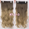 DinDong Clips In Hair Extensions 32Inch Synthetic Wavy 210G Premium Heat Resistant Hair 613# Blonde Brown 19 Colors Available