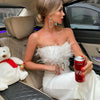 Women Sexy Jumpsuit Breast Wrap Spring Summer Fashion Female Elegant White Empire Casual Straight Long Jumpsuits