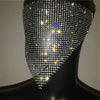 2024 NEW Crystal Masquerade Face Jewelry Women Party Accessories Fashion Fishing Net Metal Rhinestone Sequined Veil Body Jewel