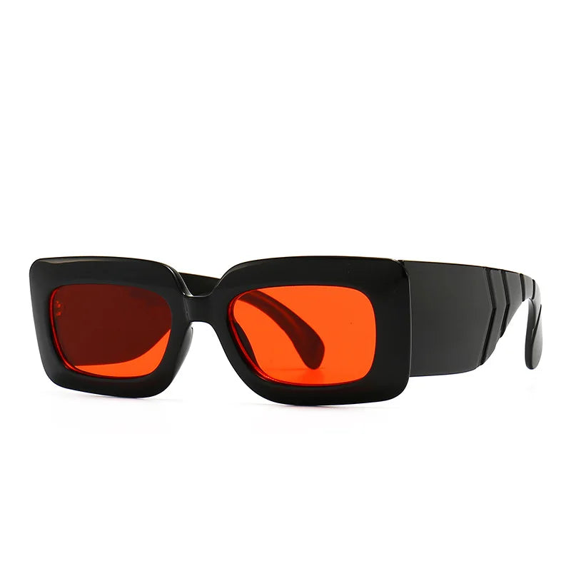 RUOBO Brand Designer Small Rectangle Pythons Grain Sunglasses For Women's Retro Lady Fashion Outdoor Sun Glasses Oculos De Sol