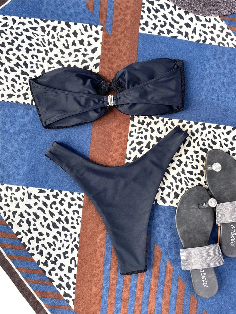 Cikini 2024 Custom Two Piece Brazilian Thong Beachwear High Quality Quick Dry Swimwear Women Sexy Bikini