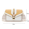 Fashion Women Chain Crossbody Bag Leisure Splice Small Square Shoulder Bag Luxury Design Messenger Bag Travel Purse and Handbag