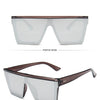 15 colors Flat Top Sunglasses Men Women Brand Designer Square Shades Gradient Sun Glasses Men Cool One Piece UV400 Mirror