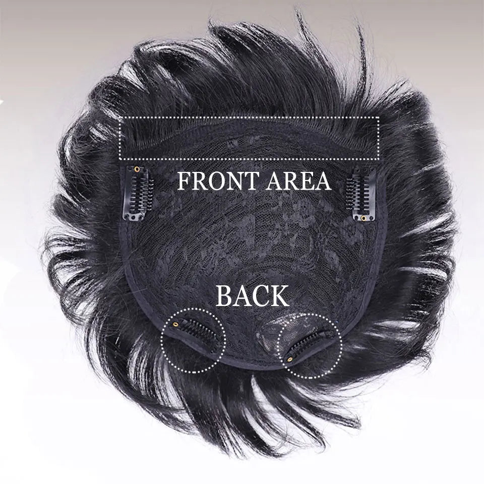 Short wigs for men's male black wig synthetic natural hair for young man balding sparse hair crew cut hair style PAGEUP