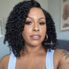 16inch 180% Density Kinky Curly Silk Base Full Lace Wig Peruvian Curly Silk Top Full Lace Human Hair Wigs For Women