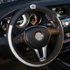 Universal PU Leather Car Steering Wheel Cover Bling Rhinestone Crystal Car Interior Decro with Crystal Crown Accessories Black