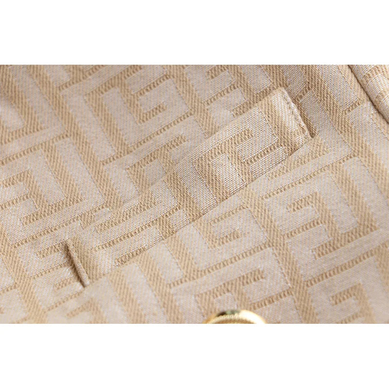 HarleyFashion 2024 Luxury Spring Collection Texure Pattern Formal Jacket Women Blazer