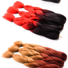 24'' 100G Synthetic Jumbo Braiding Hair Ombre Rainbow Hair Extensions Festival Jumbo Crochet Hair Weaving Box Braids Hairpieces