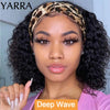 Brazilian Kinky Curly Headband Wig Human Hair 8-30 Inch Remy Kinky Curly Human Hair Wigs For Women 180% Density Full Machine Wig