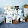 Golden Pineapple & Love  Cushion Decorative Pillows Brozing Gold Pillowcase Home Decor Sofa Throw  Pillows 45*45cm Almofada Luxo