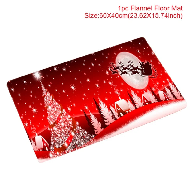 Christmas Door Mat Santa Claus Carpet Marry Christmas Decorations For Home 2024 Xmas Ornament Navidad Natal Gifts New Year 2025
