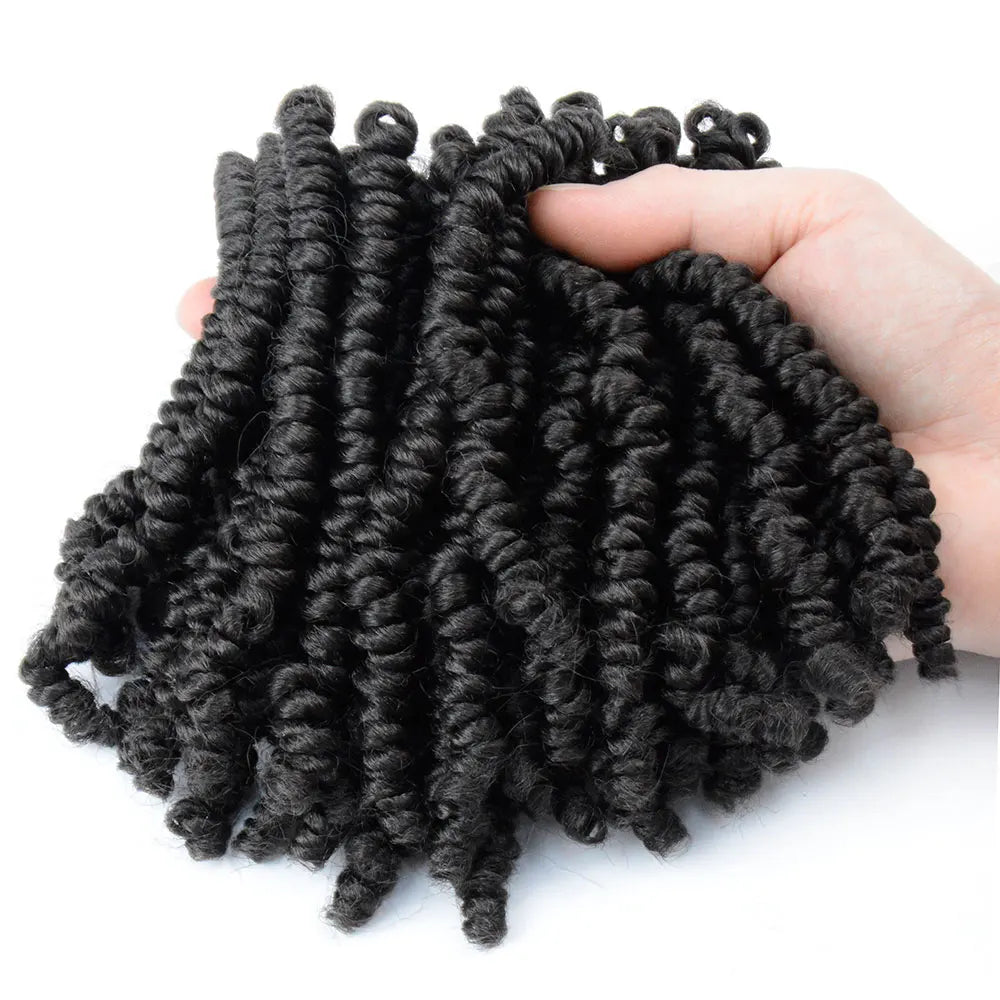 Bob Spring Twist Hair Prelooped Crochet Hair Braids 6 Inch synthetic Short passion twist hair pre twisted By Flyteng
