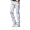 Men White Jeans Fashion Casual Classic Style Slim Fit Soft Trousers Male Brand Advanced Stretch Pants