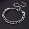Flatfoosie Hip Hop Iced Out Chunky Cuban Chain Anklets For Women Luxury Rhinestone Link Ankle Bracelet Beach Barefoot Jewelry