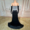 Novance Y4065 Elegant Evening Dress 2024 With Gloves Women'S Clothing Sexy Club for Party Strapless Clothing Luxury