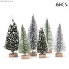 1/3/6 Pcs Miniature Christmas Tree Small Artificial Sisal Snow Landscape Architecture Trees for Christmas Crafts Tabletop Decor