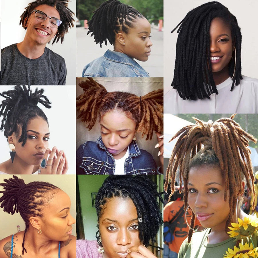 10 Inch Synthetic Dreadlocks Crochet Braids Hair  Handmade Locs Hip-Hop Style For Men And Women Ombre Braiding wig Extensions He