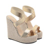 Eilyken Super High Peep Toe Gladiator Wedges Sandals Women Cover Heel Platform Fashion Summer Shoes Size 35-42