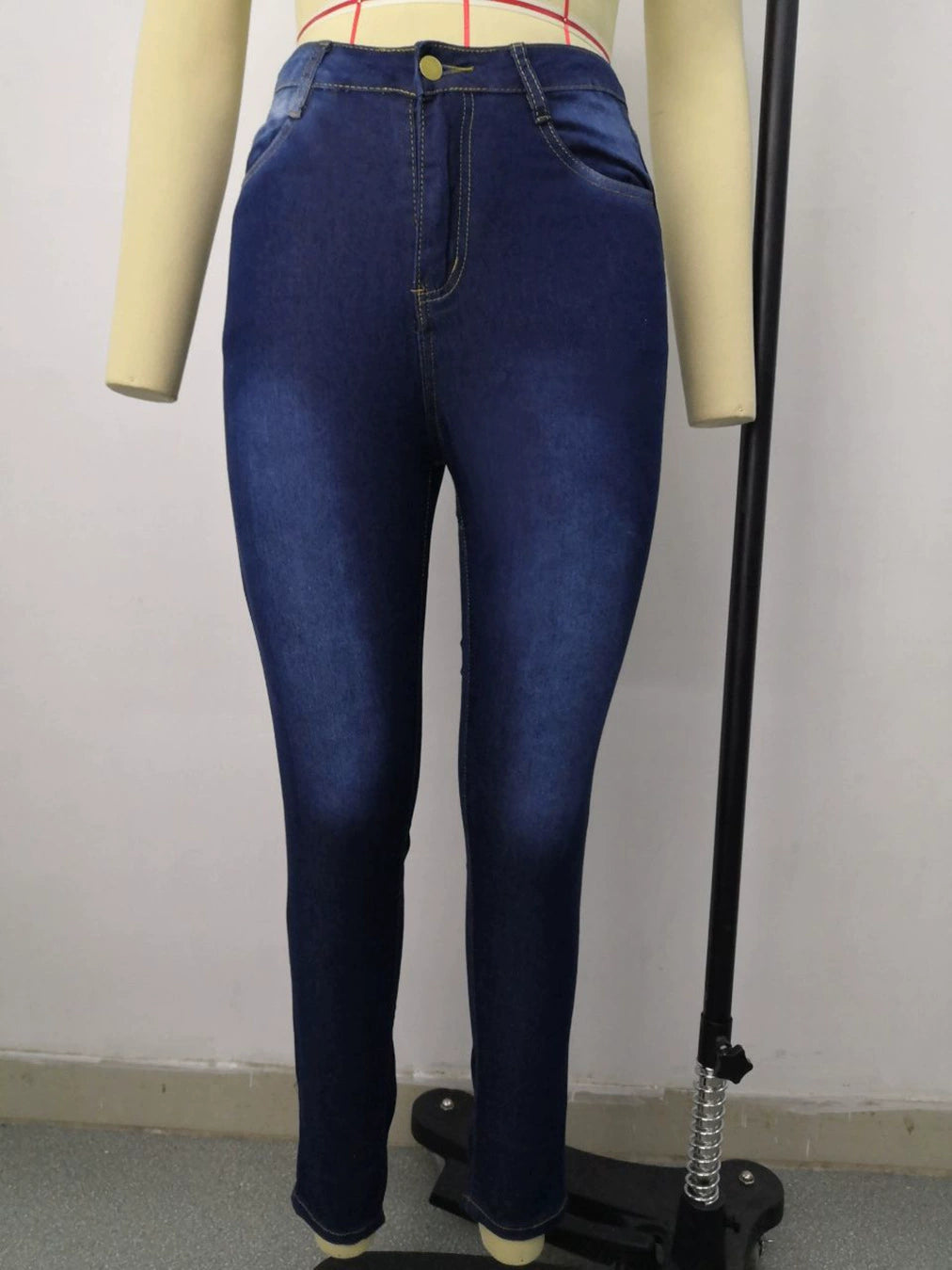 Jeans Large-Size Stretch Denim Skinny Pants