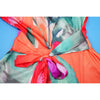 CM.YAYA Women Tie Dye Print Beach Sleeveless V-neck Sashes Sexy Party Club Playsuits Jumpsuit 2025 Summer One Piece Suit Rompers