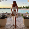Party Split Maxi Irregular Split Dress Party Irregular Slit Dress