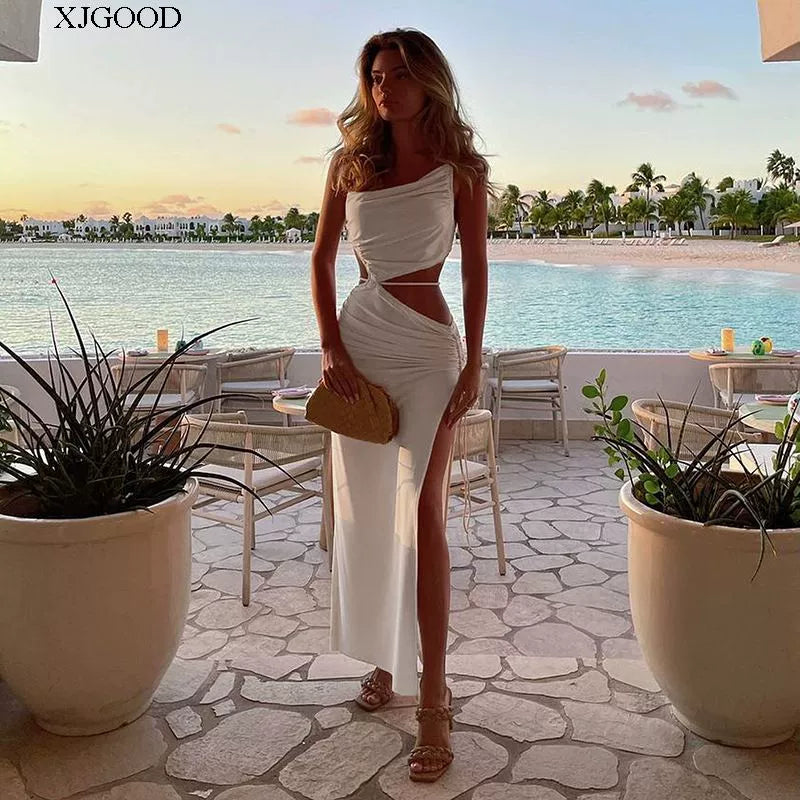Party Split Maxi Irregular Split Dress Party Irregular Slit Dress