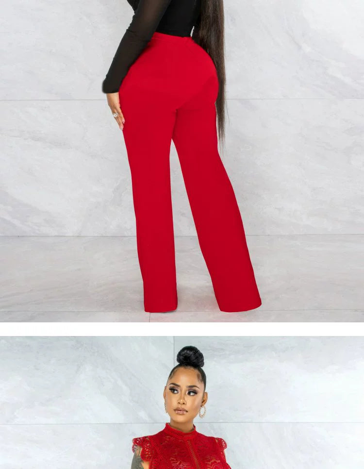 2022 Summer Women's Straight Leg Casual Women's Straight-Leg Pants
