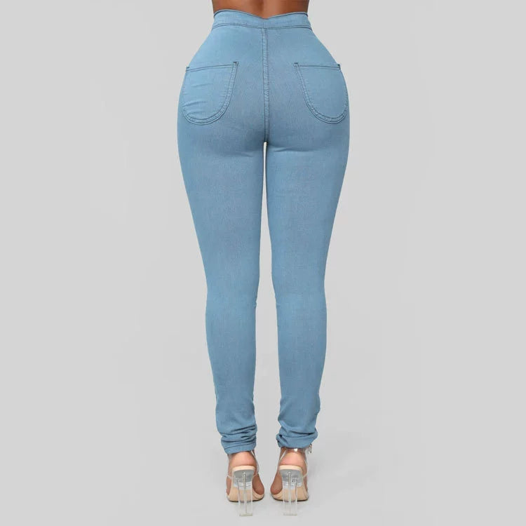 S-3XL Ladies Stretch New Small Leg Pants plus Size Stretch Women's Ankle-Tied Pants