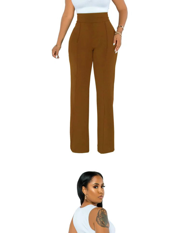 2022 Summer Women's Straight Leg Casual Women's Straight-Leg Pants