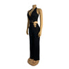 CM.YAYA Women V-Neck Backless Straight Sleeveless Flare Jumpsuits 2025 Summer Hollow Out Sexy One Piece Set Streetwear Outfits
