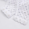Fashion Wind Big Mesh Cut Out Travel One-Piece T-shirt