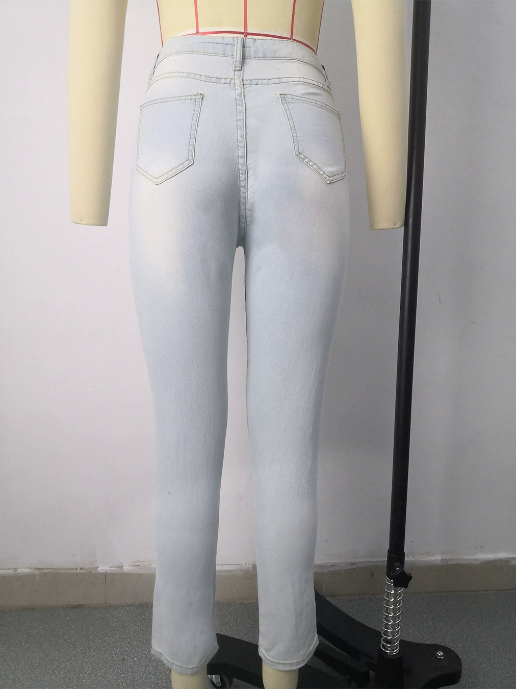 Jeans Large-Size Stretch Denim Skinny Pants