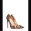 White Leopard Print Suede Dress Sexy Shoes