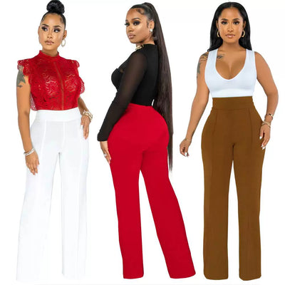 2022 Summer Women's Straight Leg Casual Women's Straight-Leg Pants