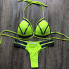 New New Arrival Nylon Triangle Bronzing Patchwork Bikini Lady Sexy Swimwear Swimsuit Export Bikini 8 Colors