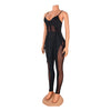 European and American Women's Clothing See-through Sexy Suspender Mesh Jumpsuit