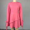 CM.YAYA Women Tie Up Bow Long Sleeve O-neck Mini Dress 2025 Birthday Holiday Sexy Club Party Evening High Street A-Line Dresses