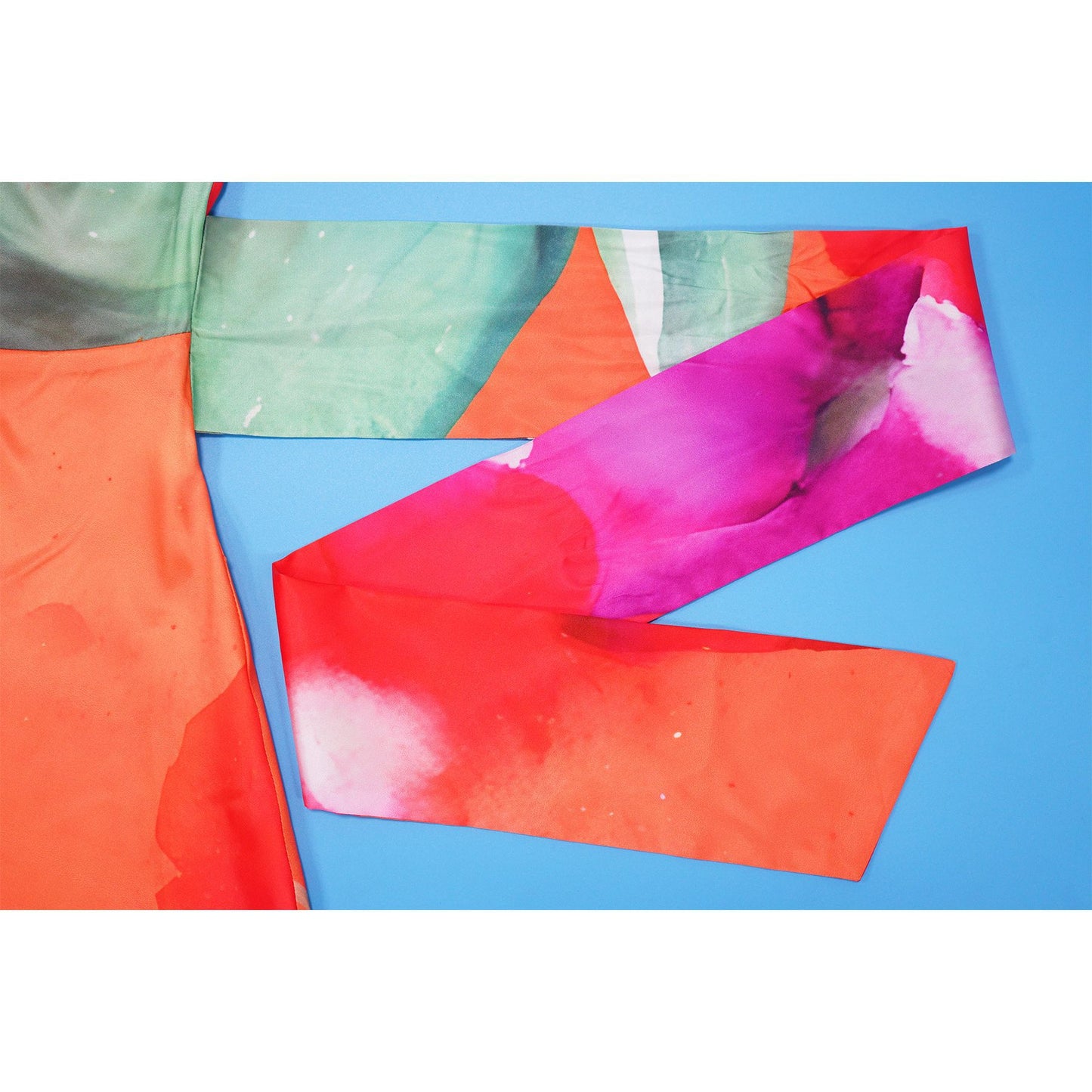 CM.YAYA Women Tie Dye Print Beach Sleeveless V-neck Sashes Sexy Party Club Playsuits Jumpsuit 2025 Summer One Piece Suit Rompers
