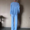 Two Piece Set Women Tracksuit Set Dashiki African Spring Summer Work Elegant Long Sleeve Top Pants Set Party Suit Matching Sets