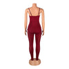 European and American Women's Clothing See-through Sexy Suspender Mesh Jumpsuit