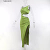 Party Split Maxi Irregular Split Dress Party Irregular Slit Dress