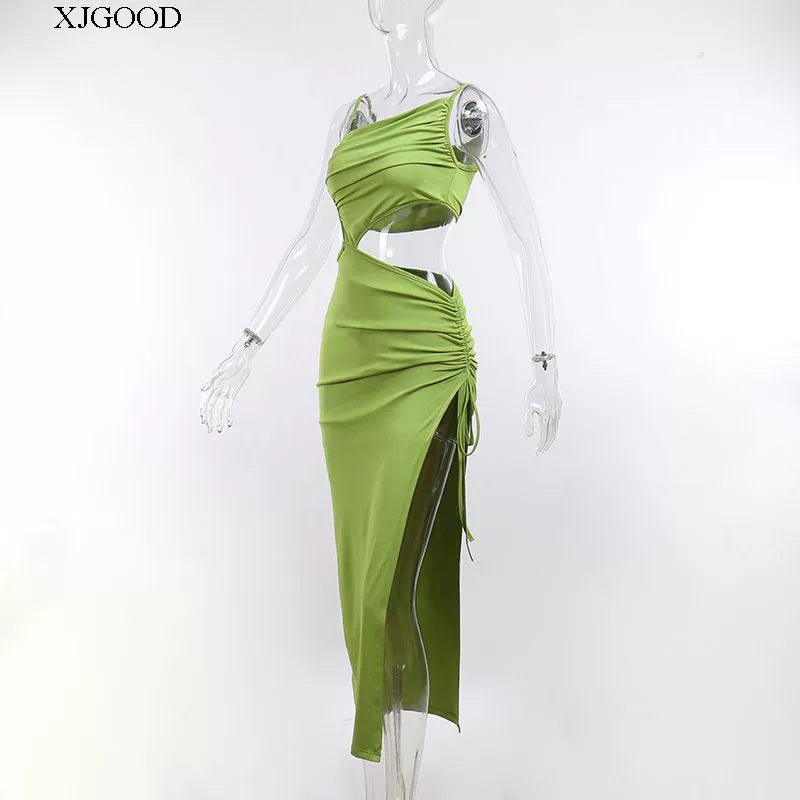 Party Split Maxi Irregular Split Dress Party Irregular Slit Dress