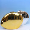 2024 New Arrival Golden Acrylic Shiny Metallic Goose Egg Box Glossy Shell Banquet Glossy Dumpling Hand Holding