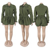 CM.YAYA Vintge Women's Blouse Style Ruched Up Long Sleeve Romper Playsuit 2025 Summer Streetwear Basic Overall Outfits Jumpsuits