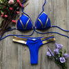 Hot Spring Sexy Bikini Lace-up Cutout Sexy Bronzing Bikini Hard Bag Hollow out Separates Swimsuit Bikini